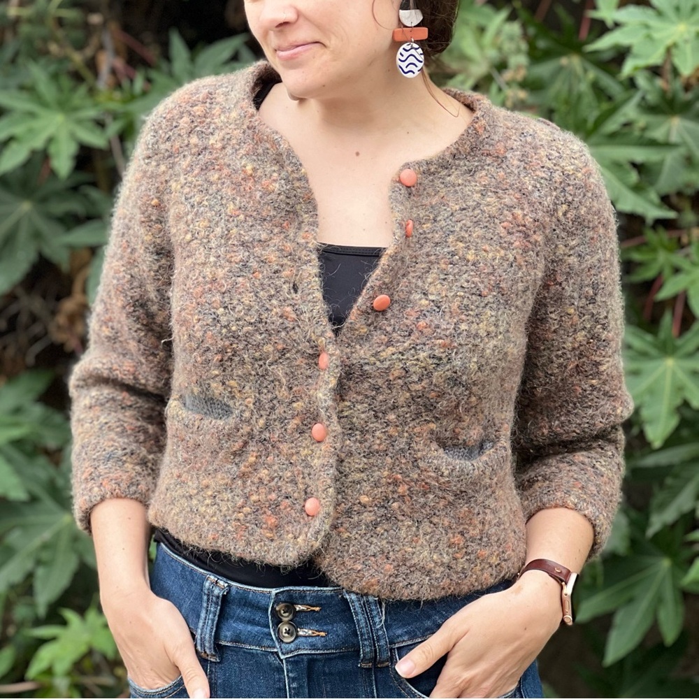 Orange/Brown Vintage Women's Wool Sweater